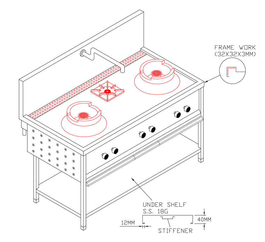 Professional Kitchen Equipments | Hot Cooking Range