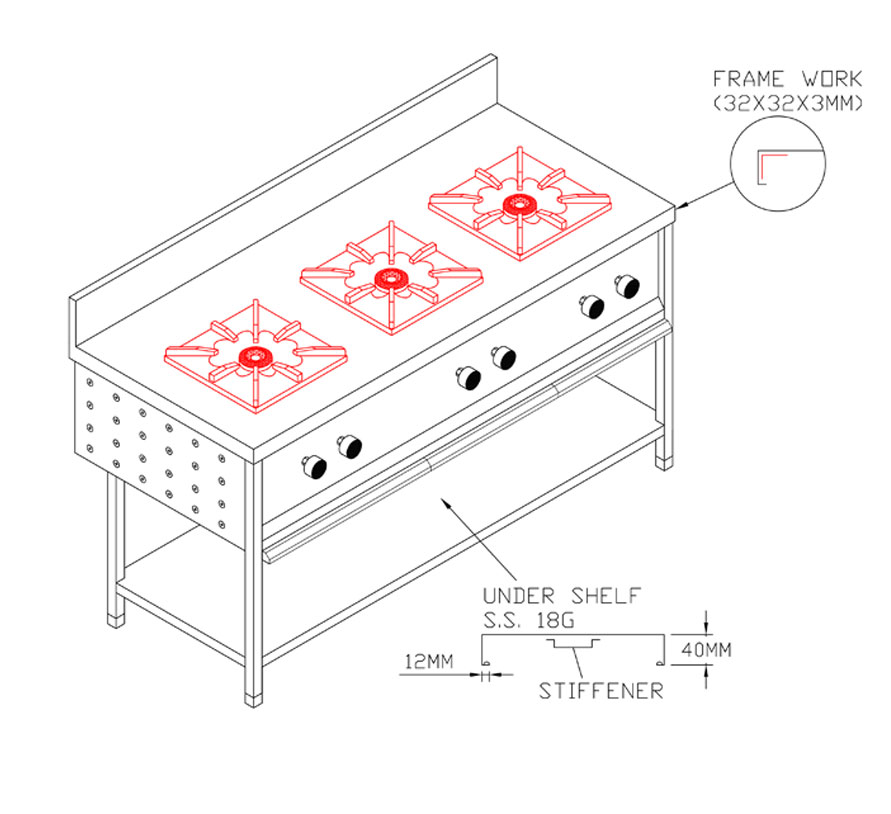 Professional Kitchen Equipments | Hot Cooking Range